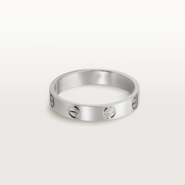 LO-VE Ring 4mm 1 Diamond Silver